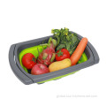 Silicone Water Container Collapsible Silicone Colander Fruit Vegetable Washing Basket Supplier